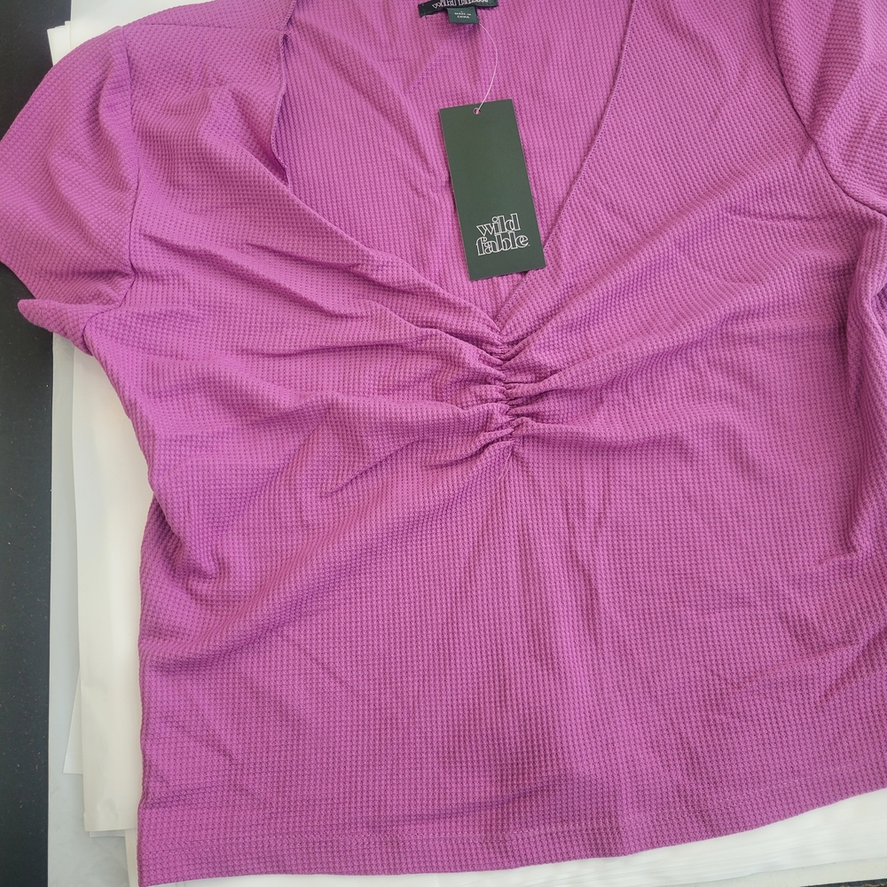Wild Fable Magenta Short Sleeve Top